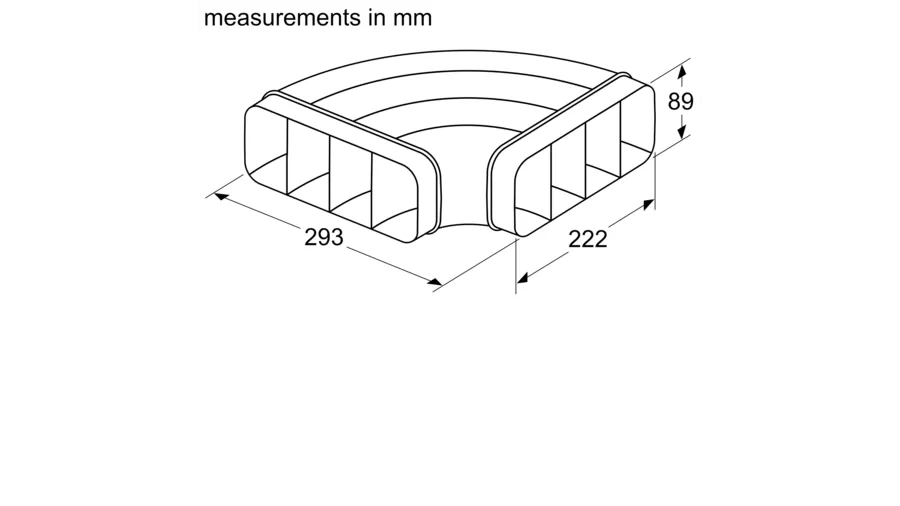 Flat duct 90 ° Horizontal - Morgans Kitchens & Bedrooms