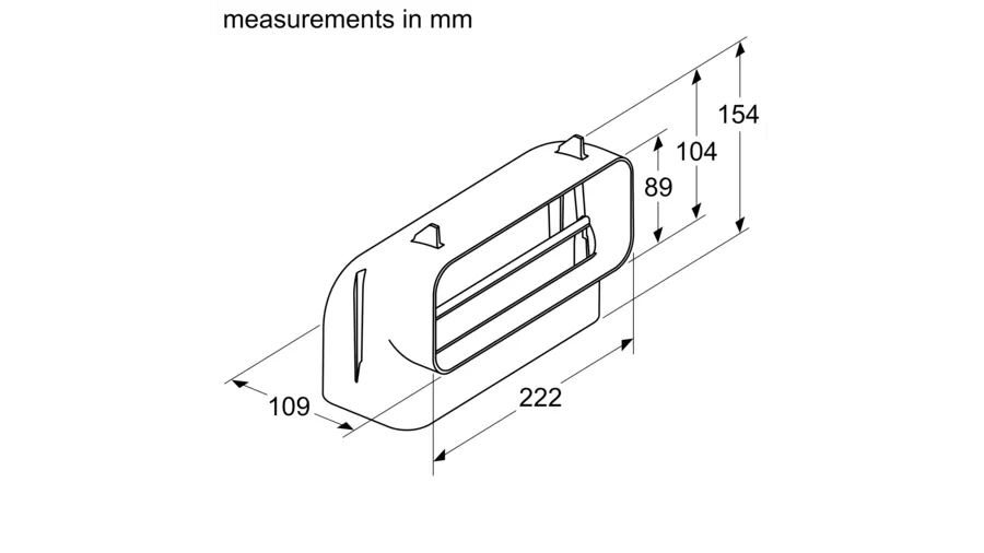 Flat duct 90 ° Vertical M - Morgans Kitchens & Bedrooms