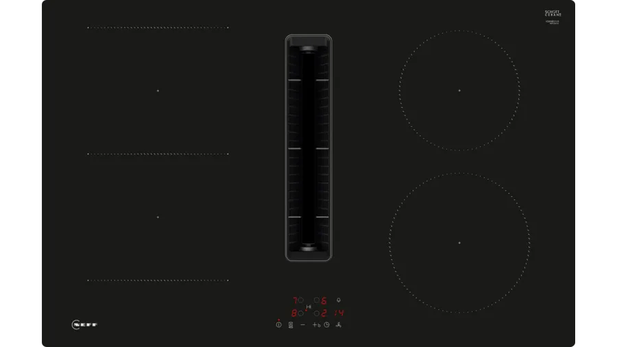 N 50 Induction hob with integrated ventilation system - 80 cm surface mount without frame - Morgans Kitchens & Bedrooms