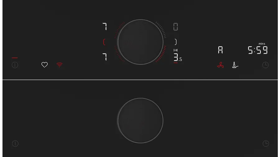 N 90 Induction hob with integrated ventilation system - 80 cm surface mount with frame - Morgans Kitchens & Bedrooms