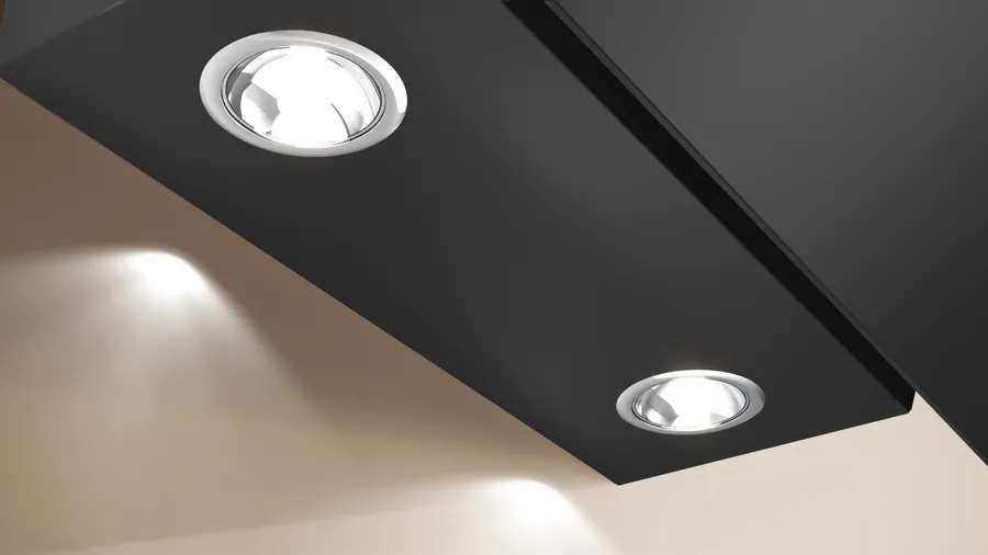 N 30 Wall-mounted cooker hood - 80cm - Clear Glass Black Printed - Morgans Kitchens & Bedrooms