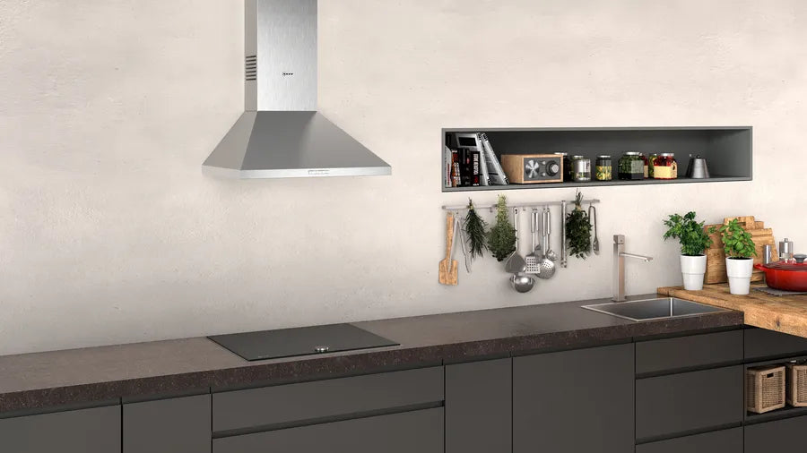 N 30 Wall-mounted cooker hood - 60cm - Stainless steel - Morgans Kitchens & Bedrooms