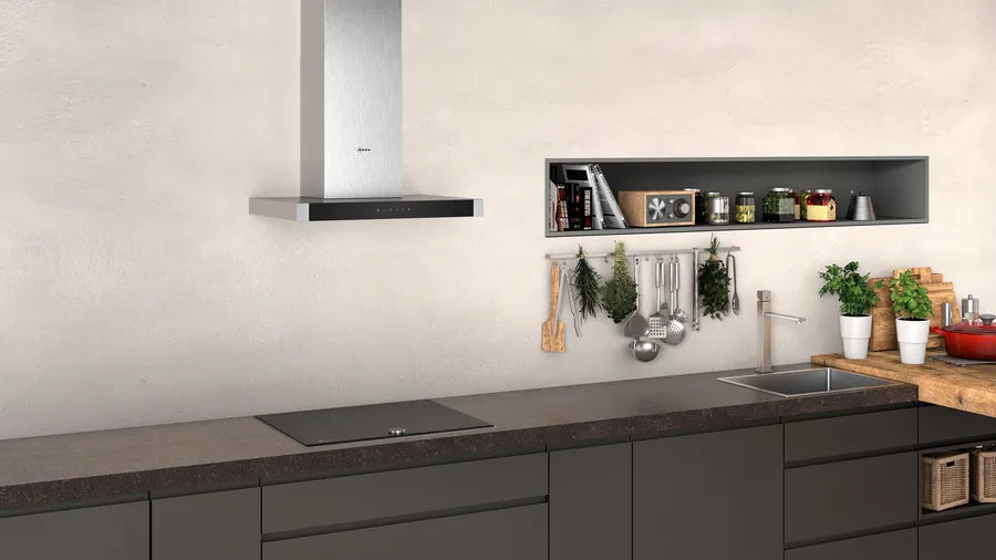 N 50 Wall-mounted cooker hood - 60cm - Stainless steel - Morgans Kitchens & Bedrooms