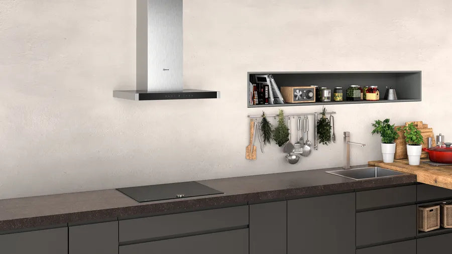 N 70 Wall-mounted cooker hood - 60cm - Stainless steel - Morgans Kitchens & Bedrooms